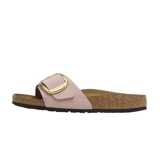 Sandali Birkenstock Madrid Big Buckle Donna in Pelle Nubuck Stretta