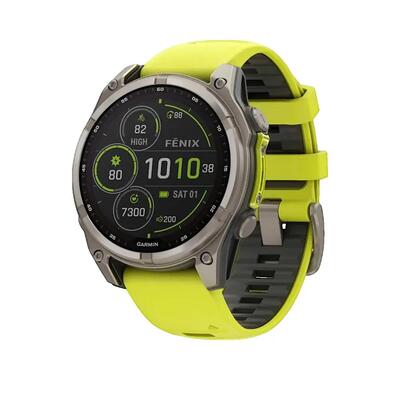 Montre connectée Garmin fenix 8 Solar Titane Giallo/Graphite