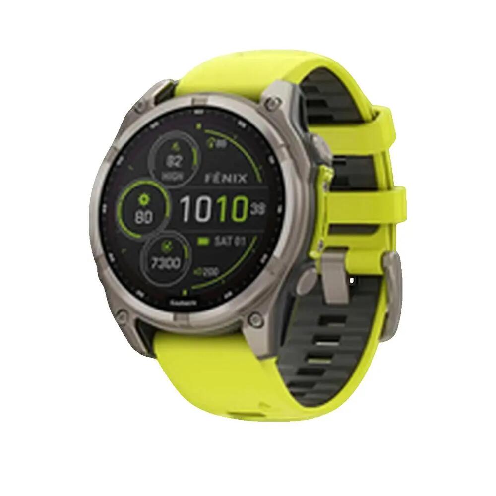 Montre connectée Garmin fenix 8 Solar Titane Jaune/Graphite 3/3
