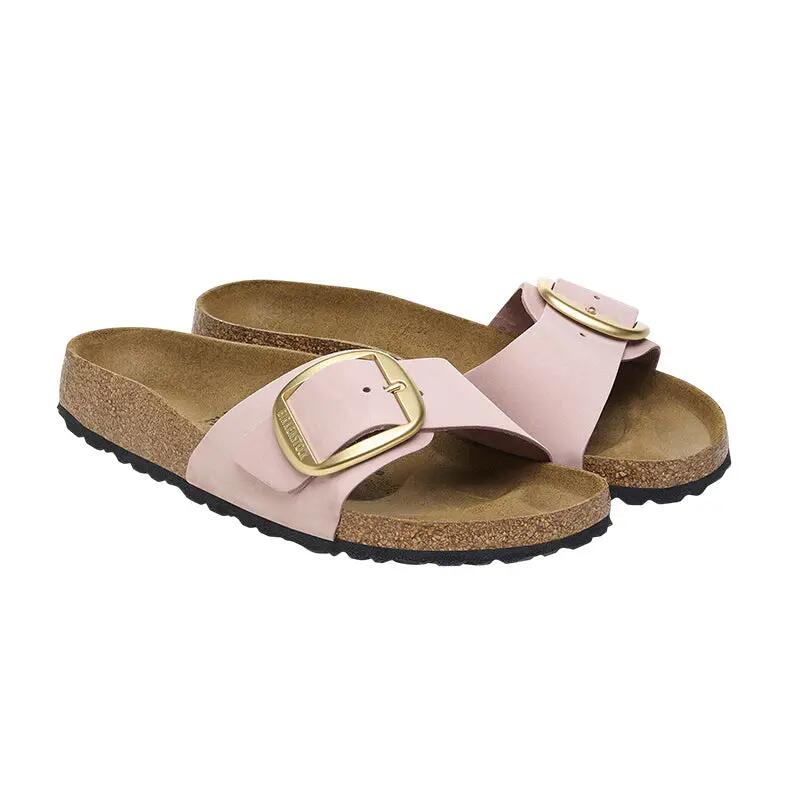 Sandali Birkenstock Madrid Big Buckle Donna in Pelle Nubuck Stretta 4/7