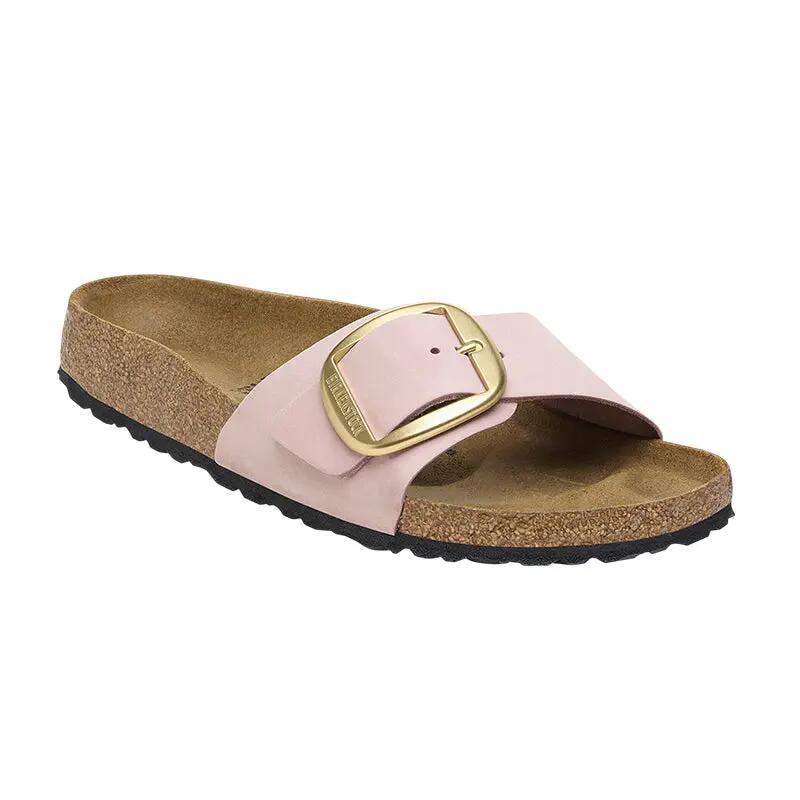 Sandali Birkenstock Madrid Big Buckle Donna in Pelle Nubuck Stretta 3/7