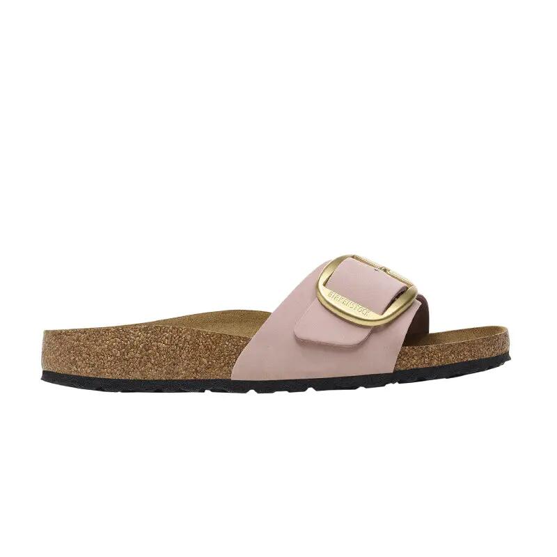 Sandali Birkenstock Madrid Big Buckle Donna in Pelle Nubuck Stretta 2/7