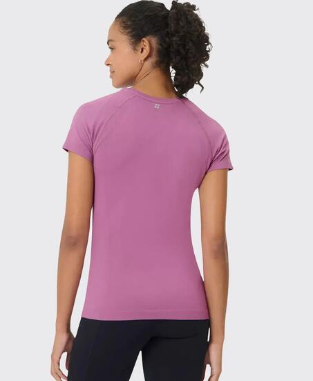Sweaty Betty Athlete Seamless Workout T-Shirt T-shirt DIEPPAARS XL