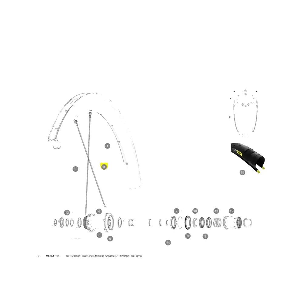 Rayons Mavic Cosmic Pro Carbon UST Disc 12 sztuk 2/2