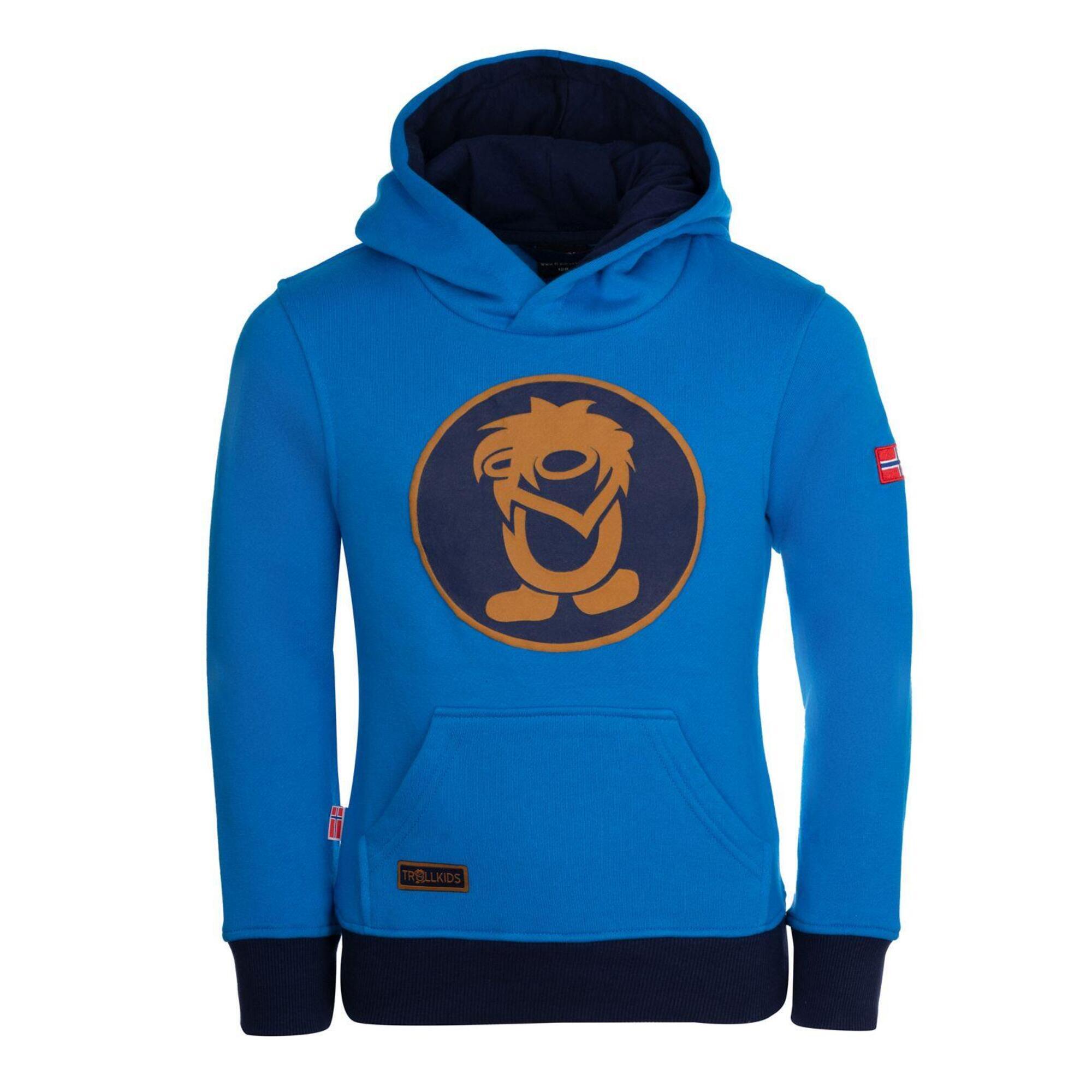 Troll children's hoodie blue/bronze