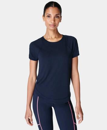 Sweaty Betty Breathe Easy Mesh T-Shirt T-shirt FUCHSIA ROZE XS