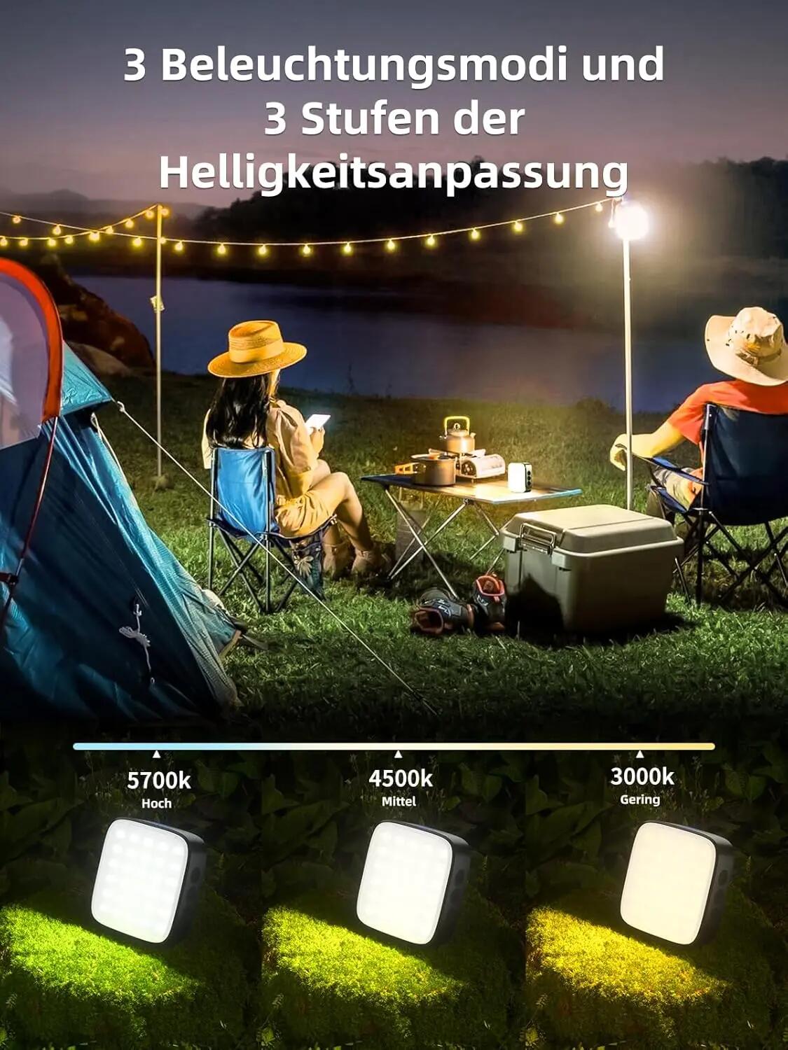 Wandern – Campinglampe Grau, 500 lm, Powerbank – WUBEN F5 7/10