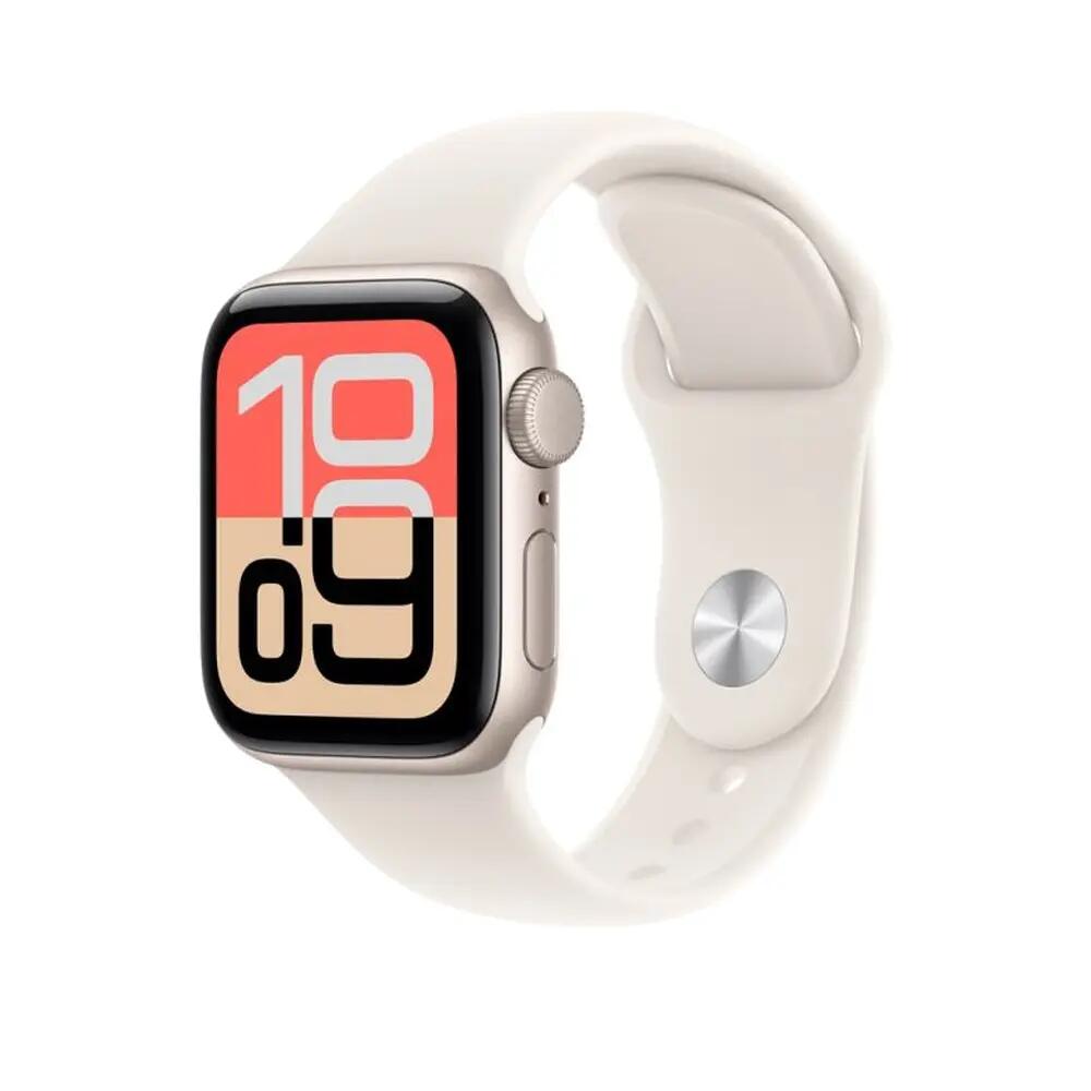 Apple SE 3 Starlight Aluminium Smart Watch with Starlight Sport Band 1/8