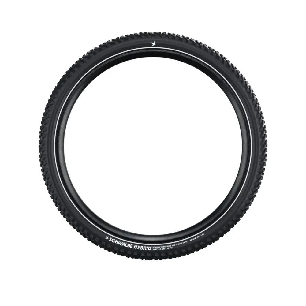 Pneu de vélo Schwalbe Hybrid 365 Johnny Watts Plus Noir/Argent 2/2