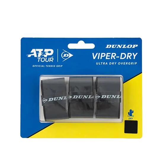 Racchetta da tennis Dunlop Viper-Dry Nera 3 Pack