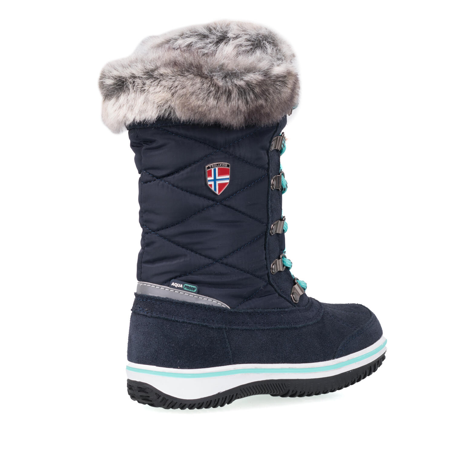 Filles Chaussures de neige Holmenkollen bleu marine / menthe 3/4
