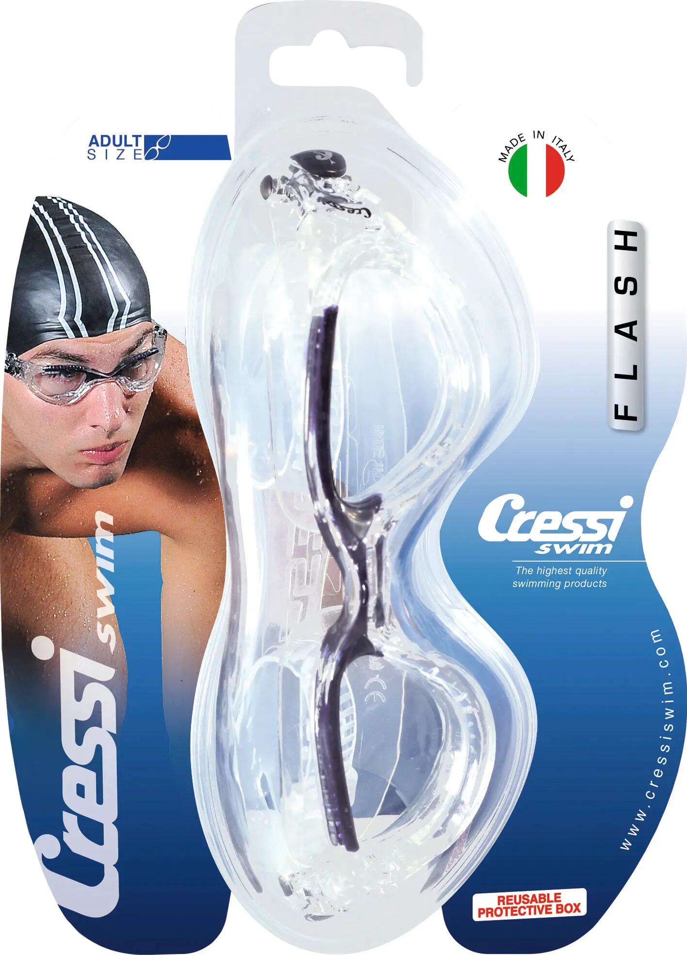 Cressi Flash Grey Swimming Goggles 4/4