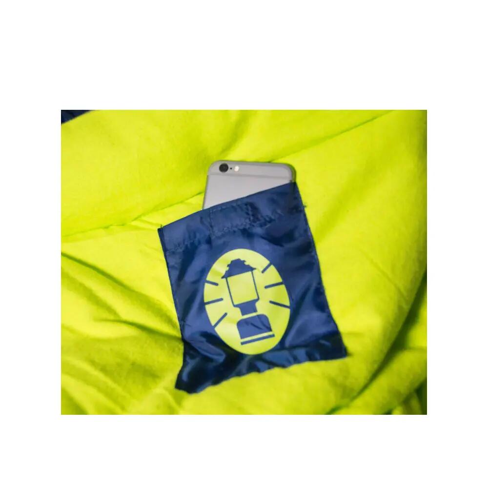 Coleman Heaton Peak Sleeping Bag Blue/Yellow 3/8