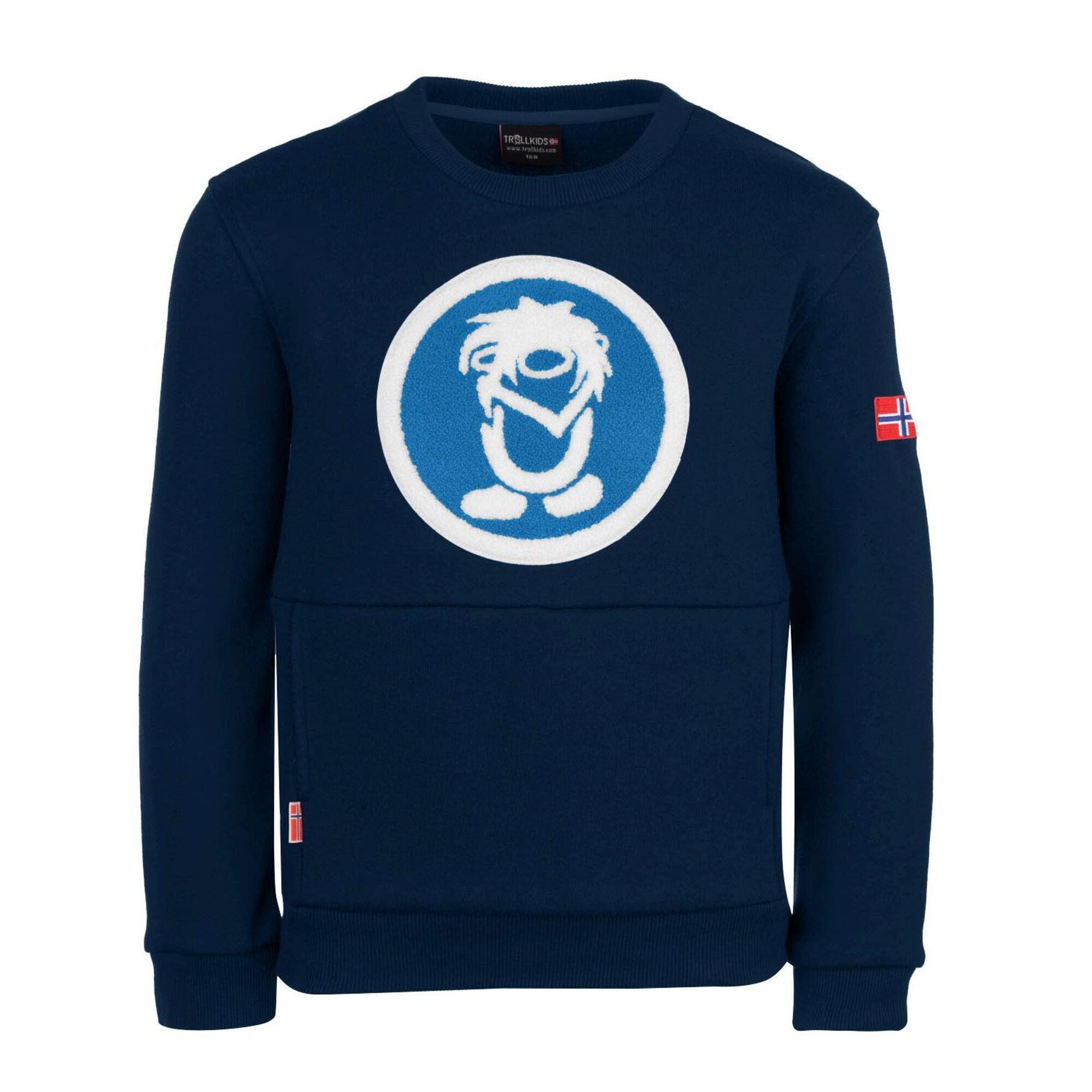 Trolltunga children's sweatshirt navy blue