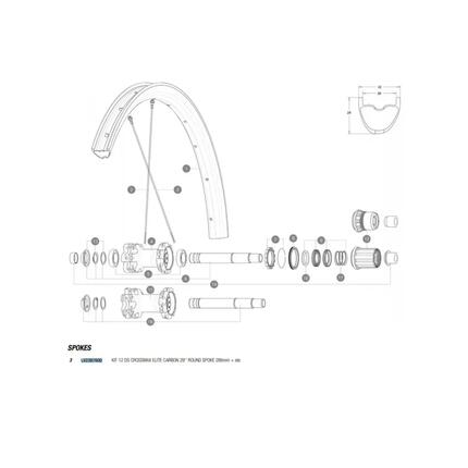 Kit de rayons MAVIC Crossmax Elite Carbon 29 Arrière Derecho