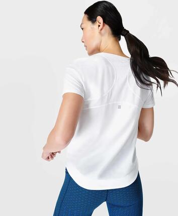 Sweaty Betty Breathe Easy Mesh T-Shirt T-shirt FUCHSIA ROZE XS