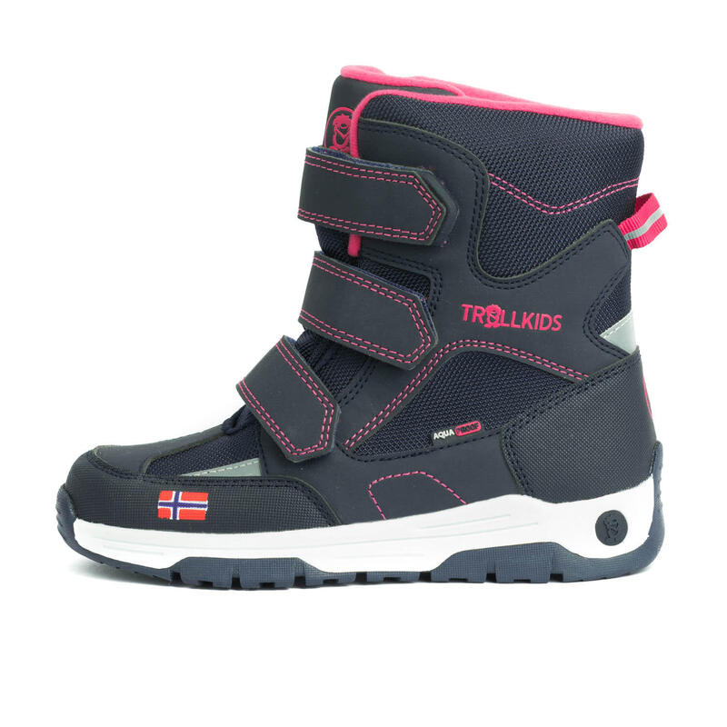 Enfants Chaussures d'hiver Lofoten bleu marine / rose vif