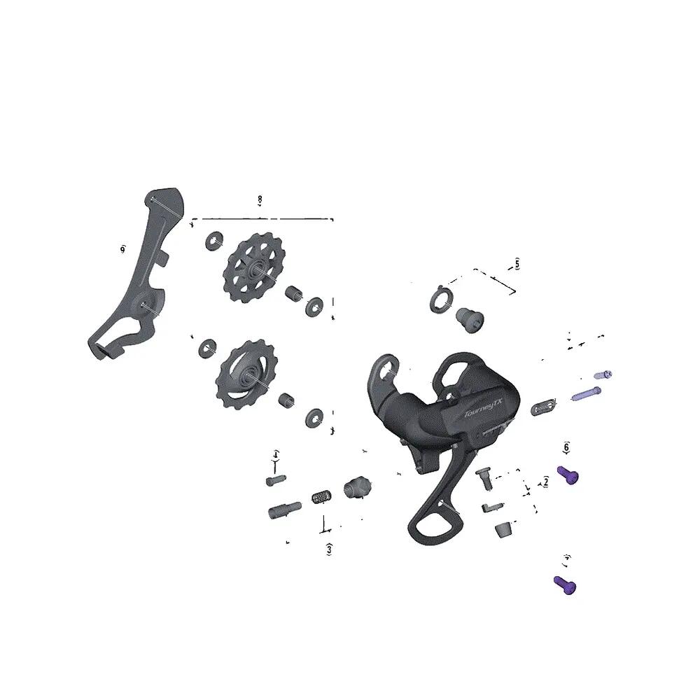 Desviador trasero Shimano Tourney RD-TX800 8/7V 8/8