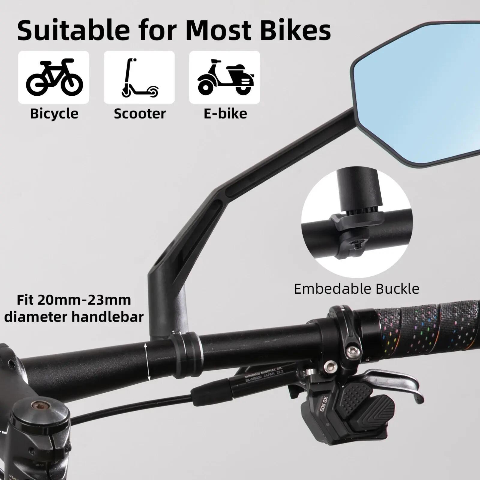 Lot de 2 rétroviseurs de vélo 360° gauche + droite 6/9