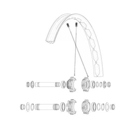 Rayony rowerowe Mavic Cosmic SLR 40 RB 12 sztuk