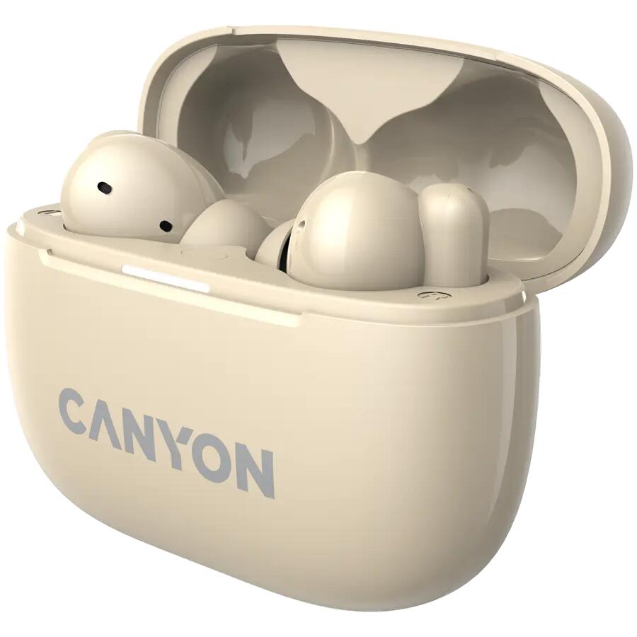 Écouteurs sem fios Canyon OnGo TWS-10 ANC+ENC Bege 4/6