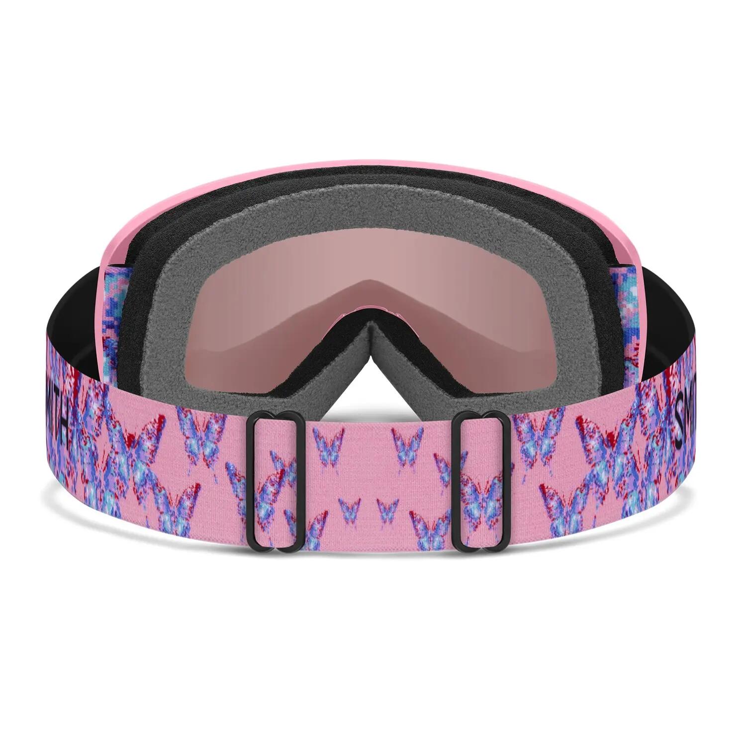 Masque de ski Smith Snowday Jr Bright Pink Lofi Butterfly Catégorie 2 Fille 4/4