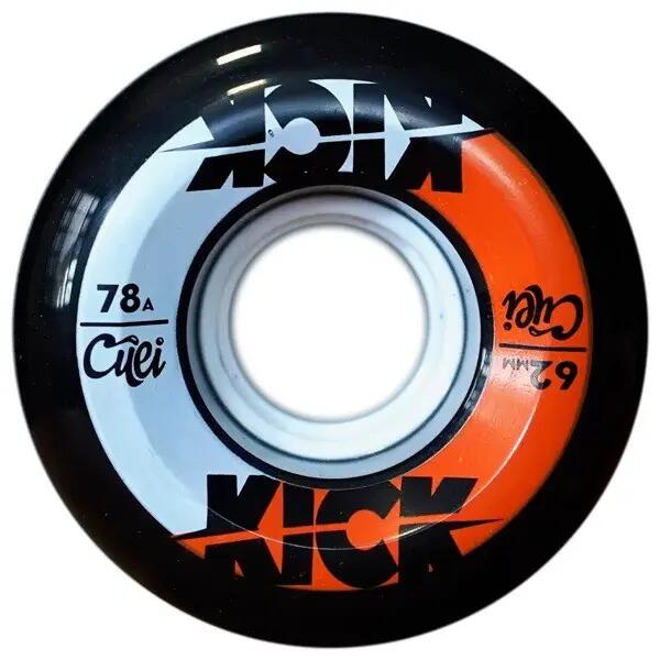 CUEI KICK 62mm/78A Black oranje White Wielen [x4] 2/3