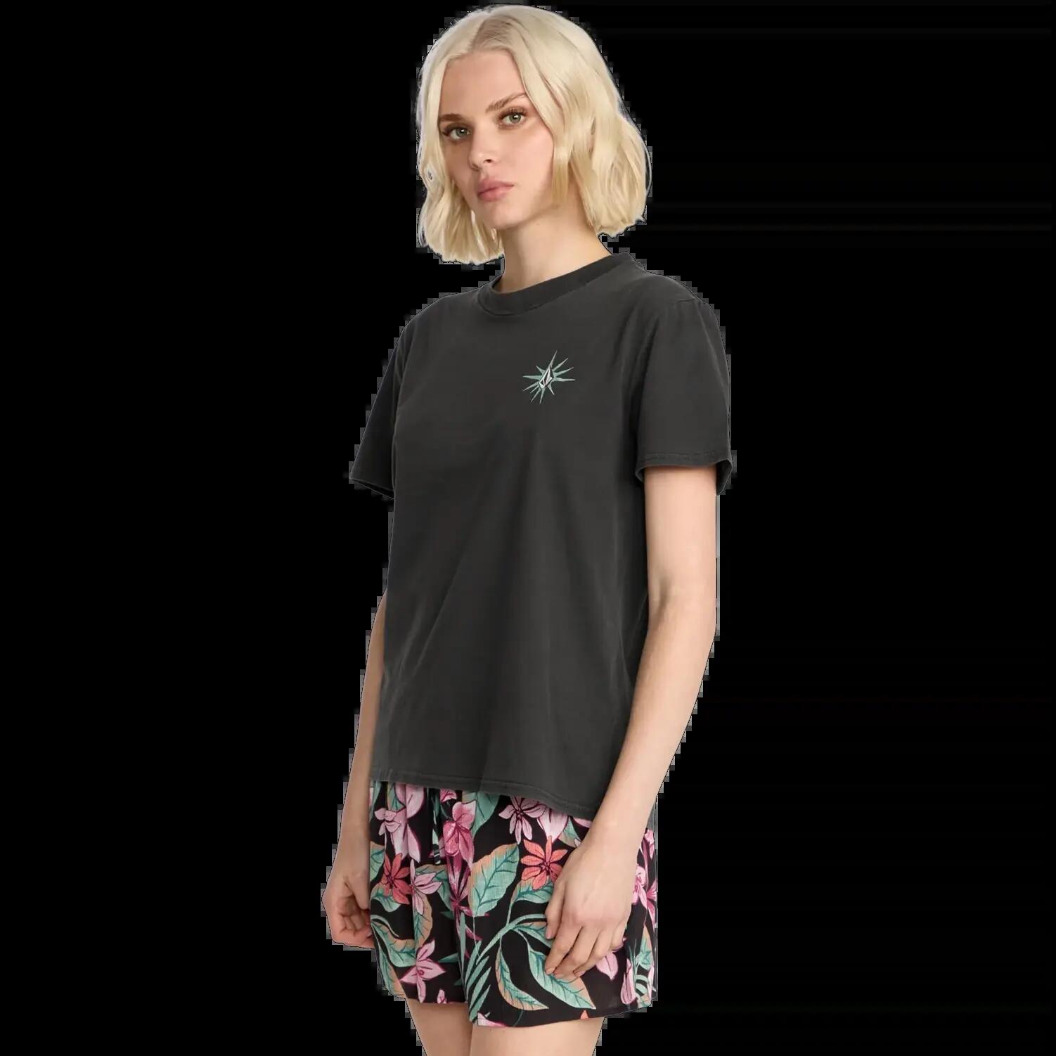 T-shirt Volcom Lock It Up Noir Vintage 3/5