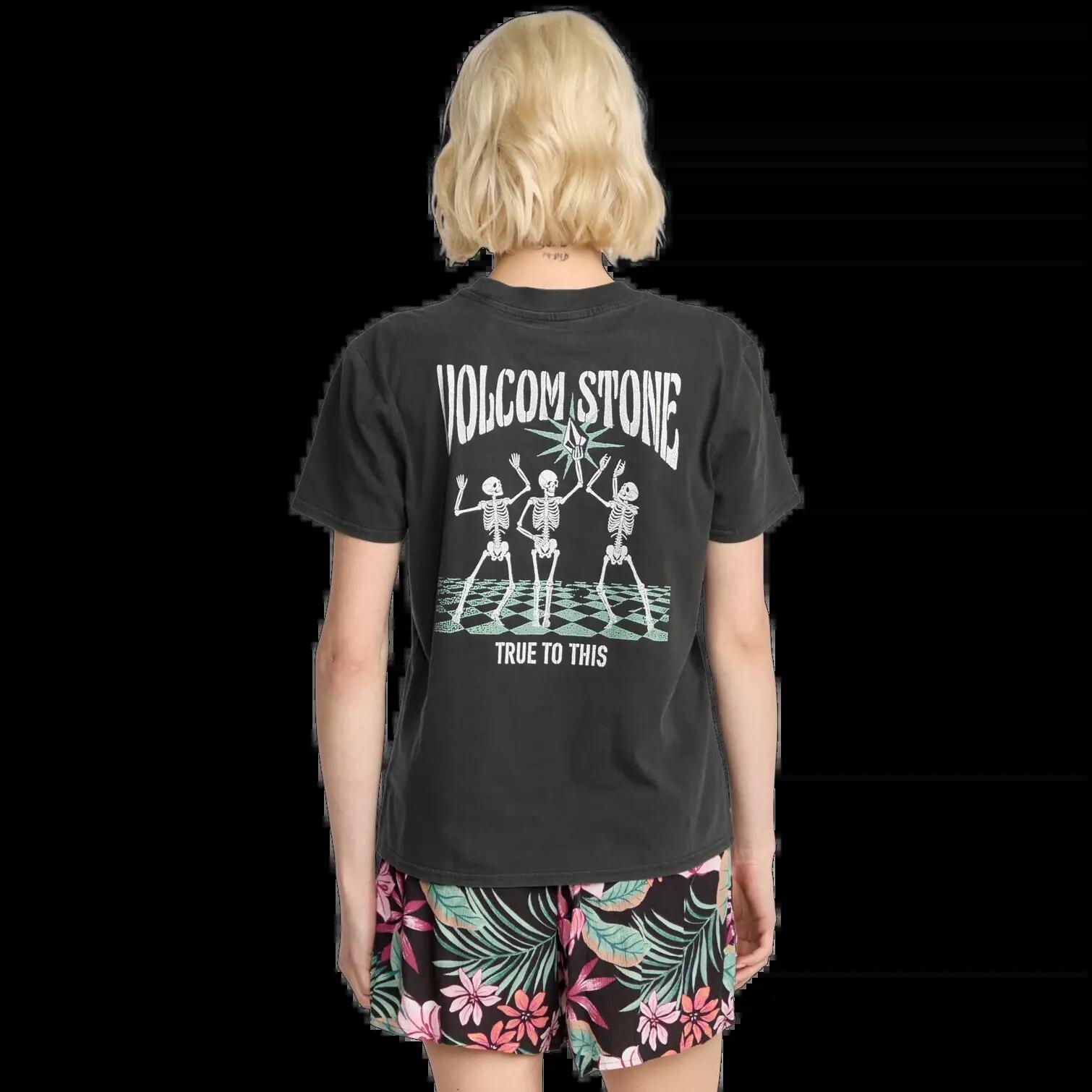 T-shirt Volcom Lock It Up Noir Vintage 2/5