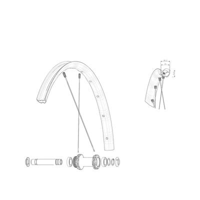 Rayons di bicicletta Mavic Allroad SL 12 pezzi