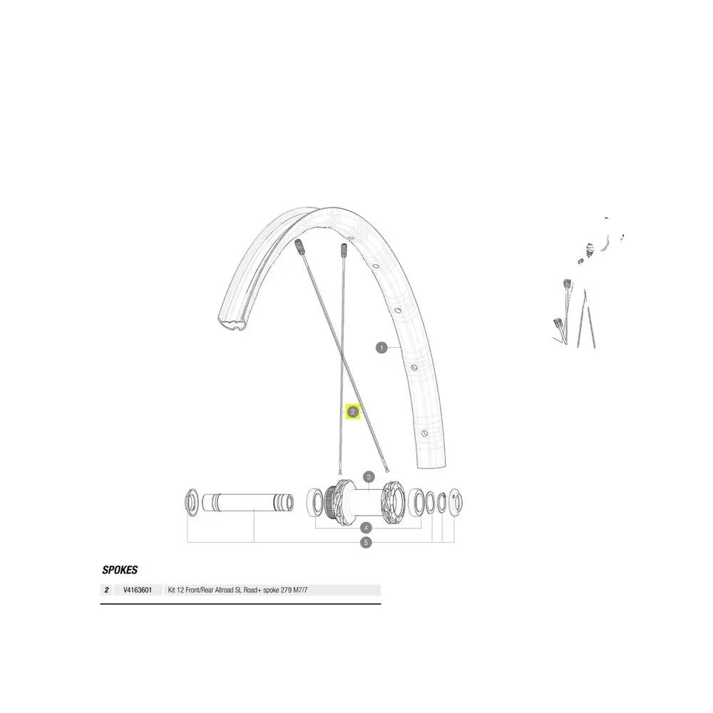Mavic Allroad SL Fahrradspeichen 12 Stück 2/2
