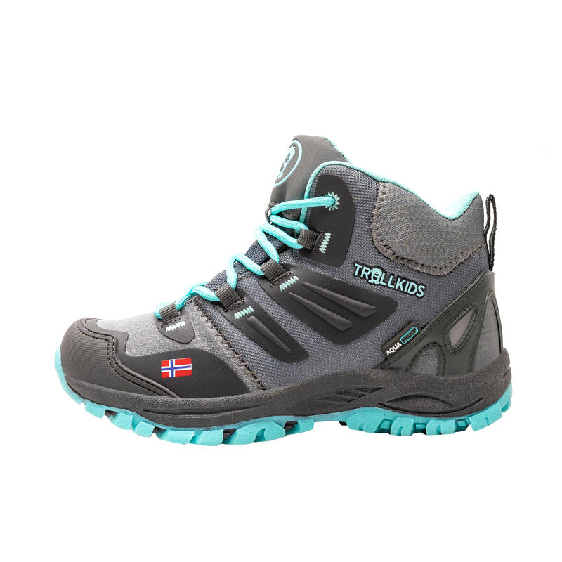 Chaussures de randonnée pour enfants Rondane Imperméable Anthracite / Menthe
