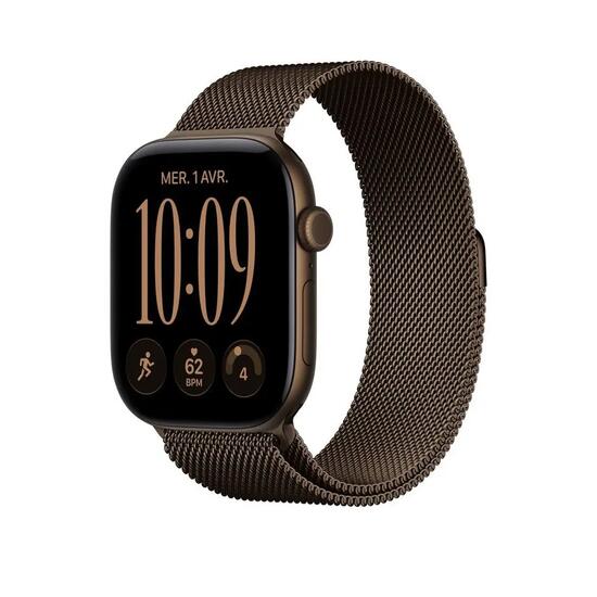 Montre connectée Apple Series 12 en aluminium bronze