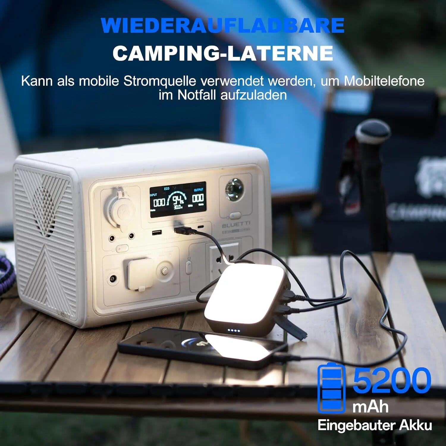 Wandelen – Campinglamp groen, 500 lm, powerbank – WUBEN F5 6/10
