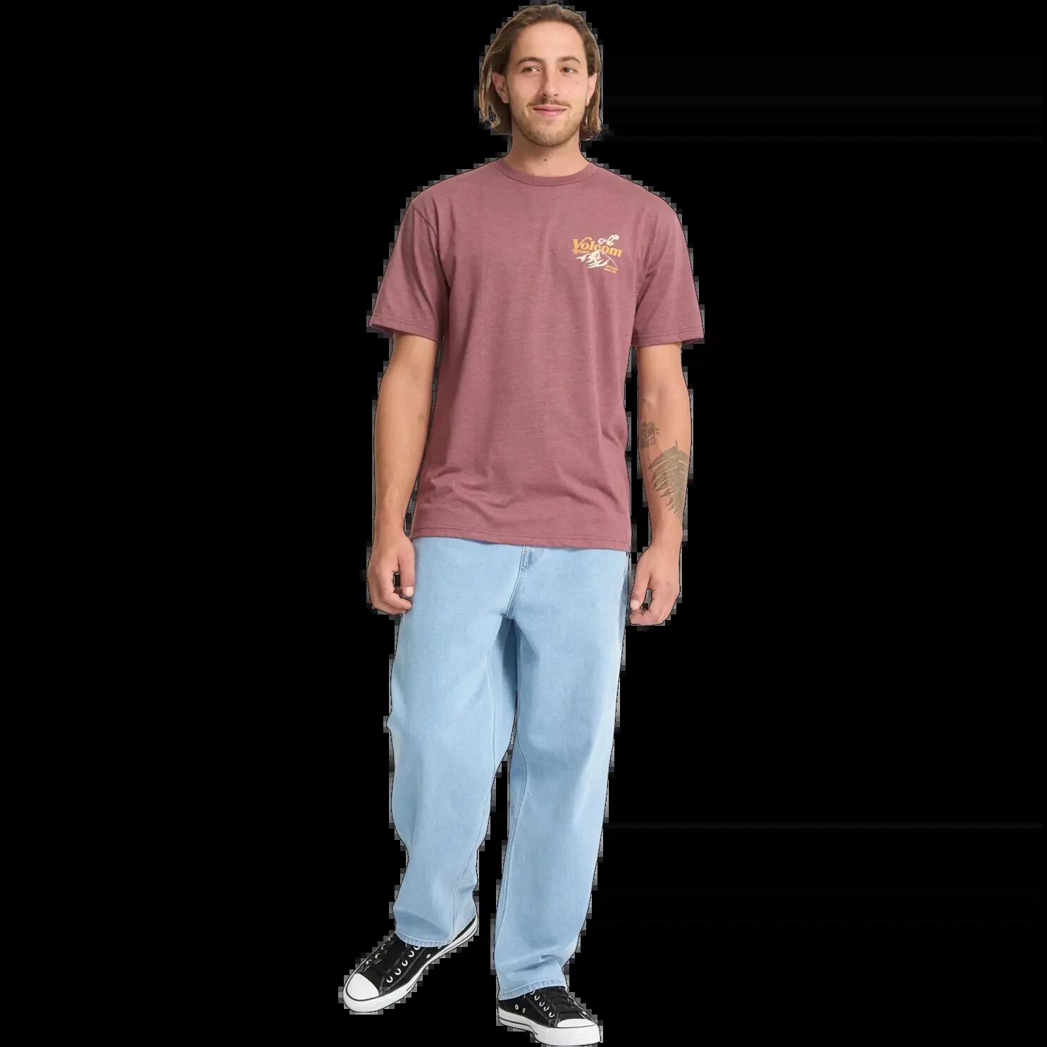 T-shirt Volcom Back Country Noir Bordeaux 7/7