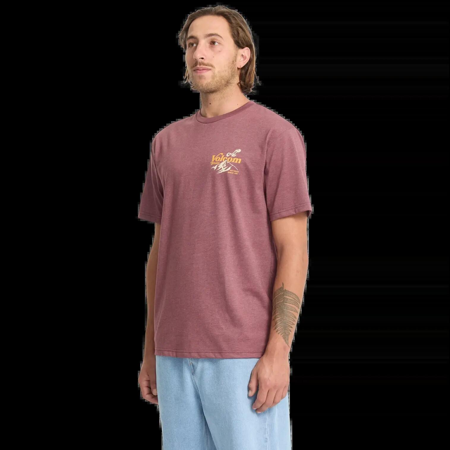 T-shirt Volcom Back Country Noir Bordeaux 6/7