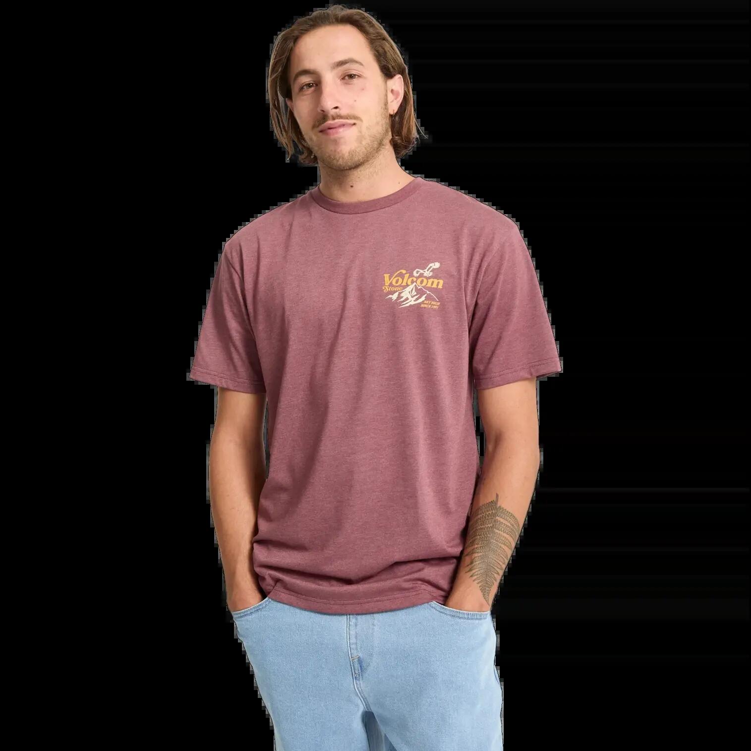 T-shirt Volcom Back Country Noir Bordeaux 5/7
