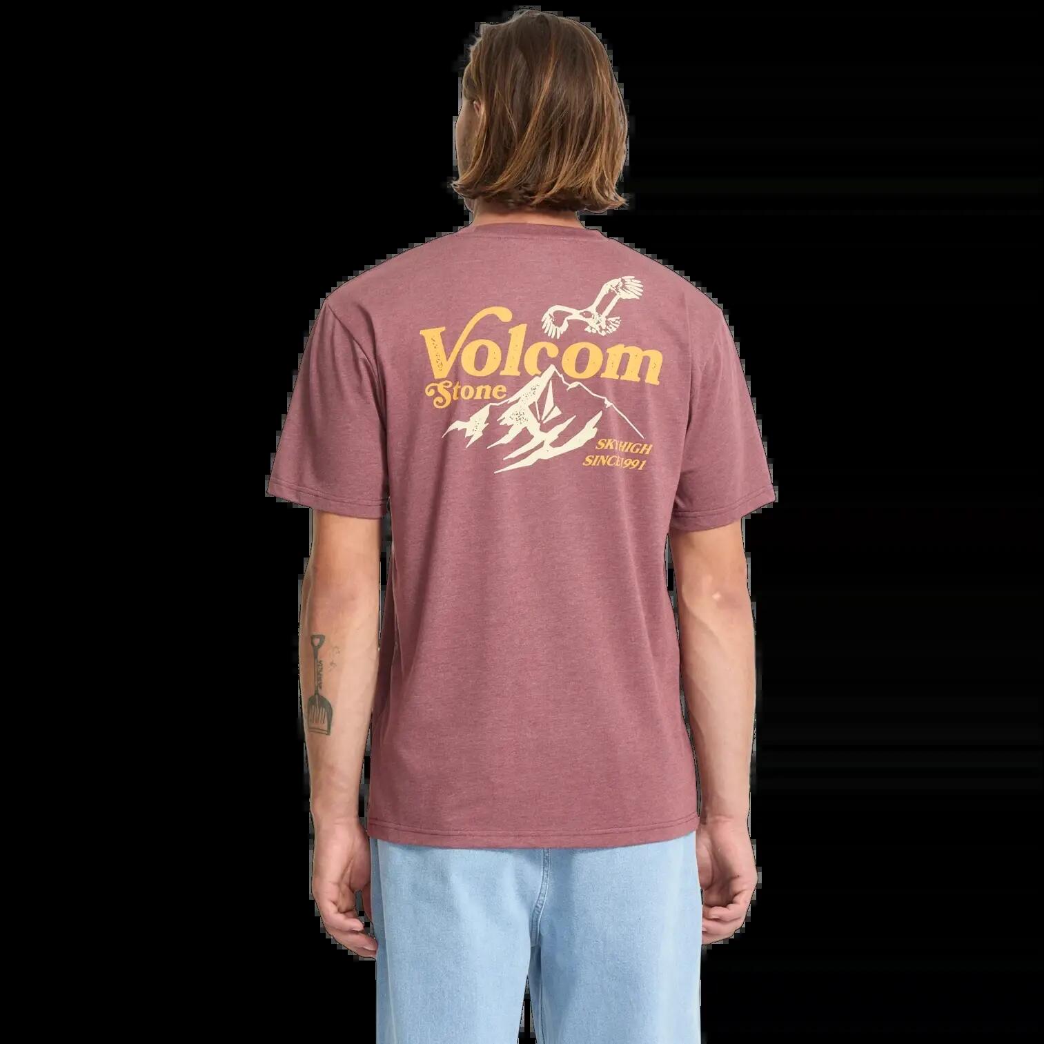 T-shirt Volcom Back Country Noir Bordeaux 2/7