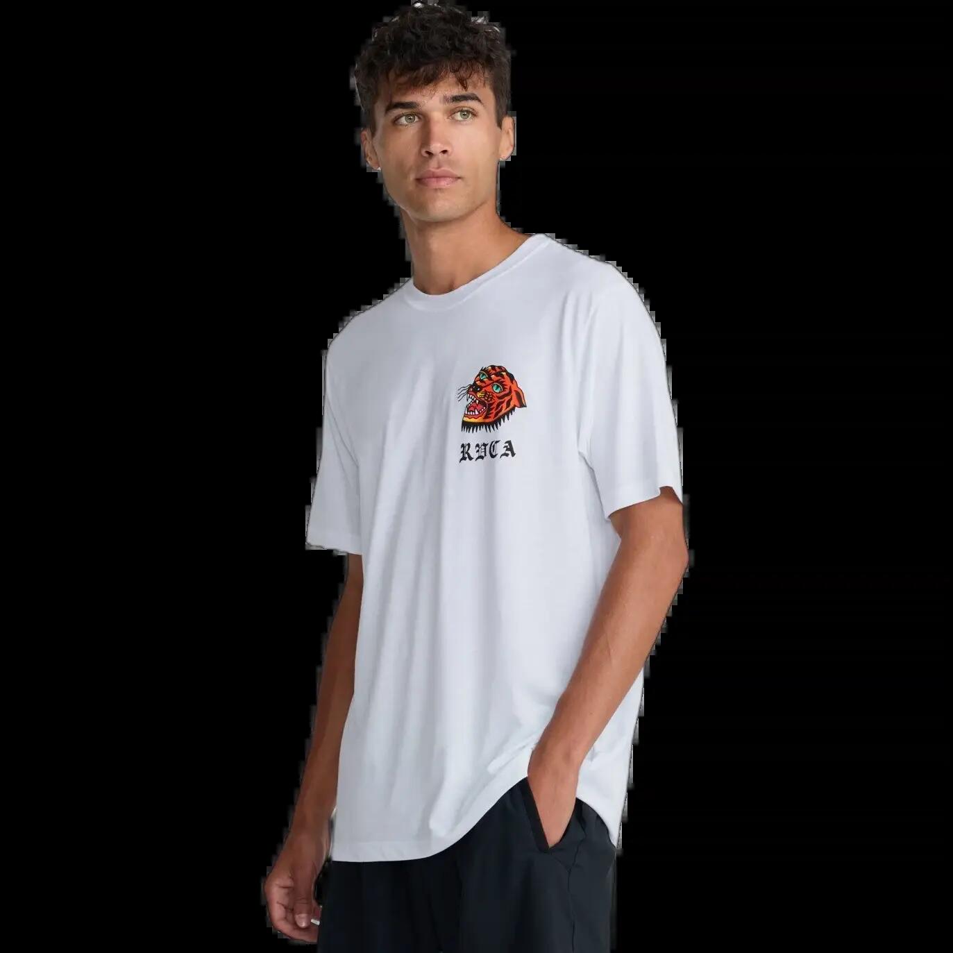 Camiseta RVCA Kaleb Tiger Blanco 4/5