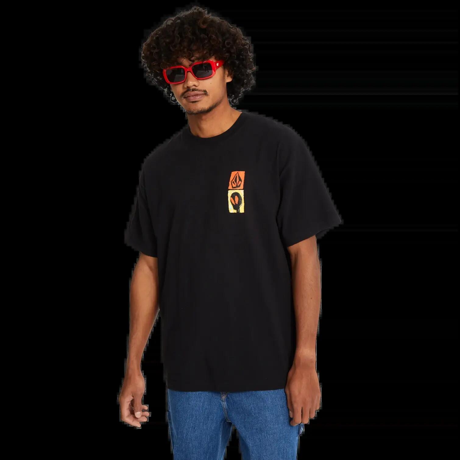 T-shirt Volcom Gonyvaders Lse Preto Menta 6/7