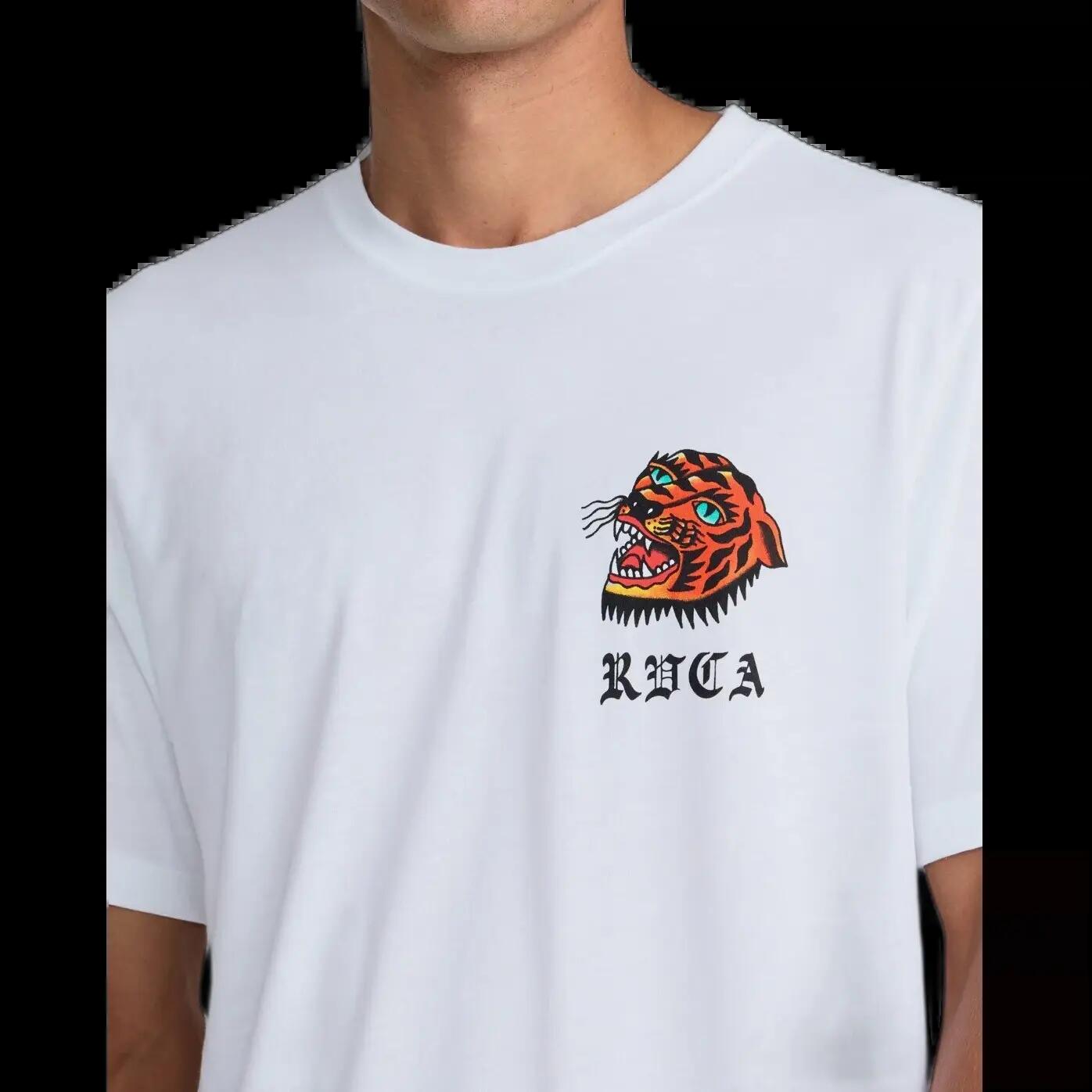 Camiseta RVCA Kaleb Tiger Blanco 3/5