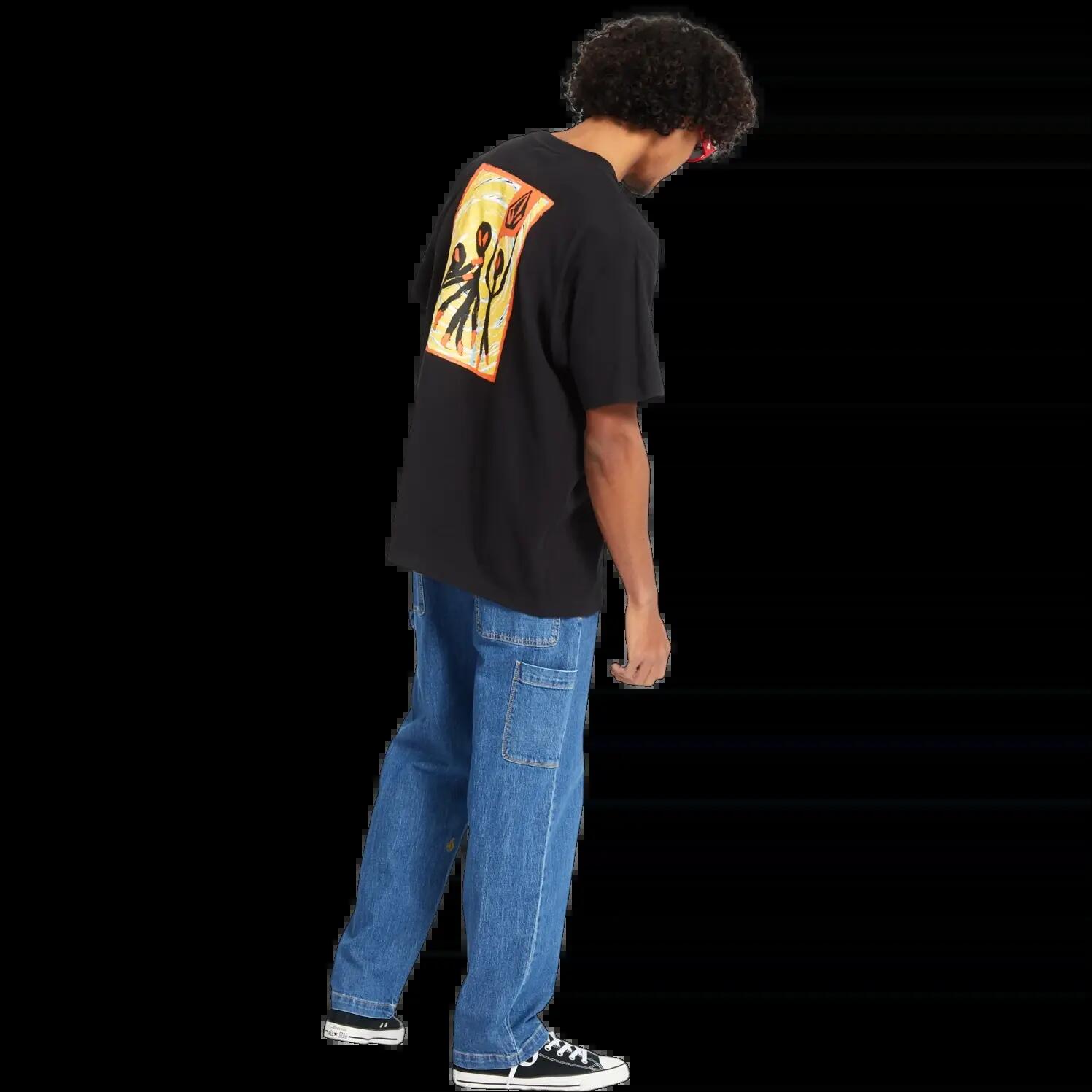 T-shirt Volcom Gonyvaders Lse Preto Menta 5/7