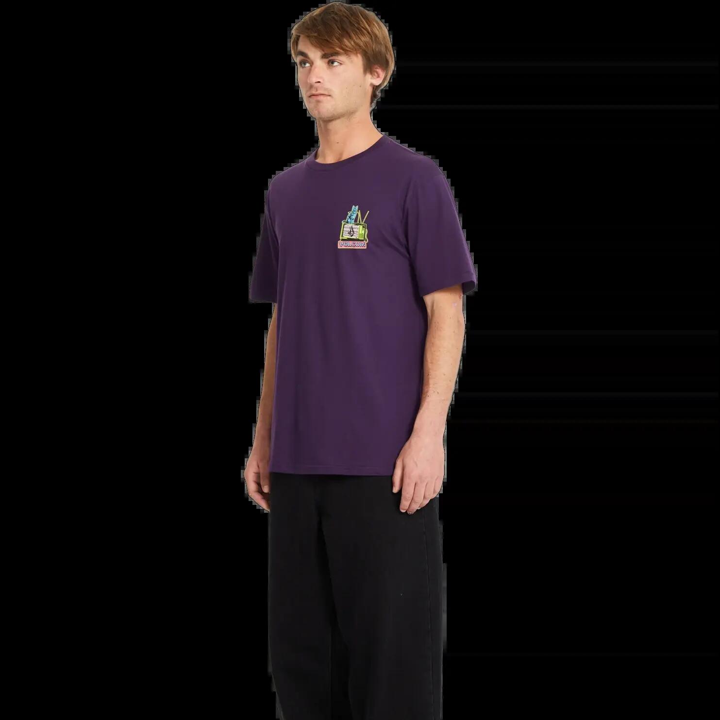 Camiseta Volcom Catv BSC Grape Púrpura 3/8