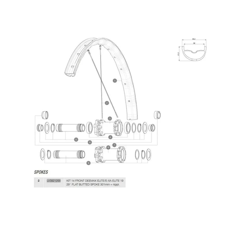 Rayons Mavic Deemax Elite/E-XA Elite 29 2019 1/1