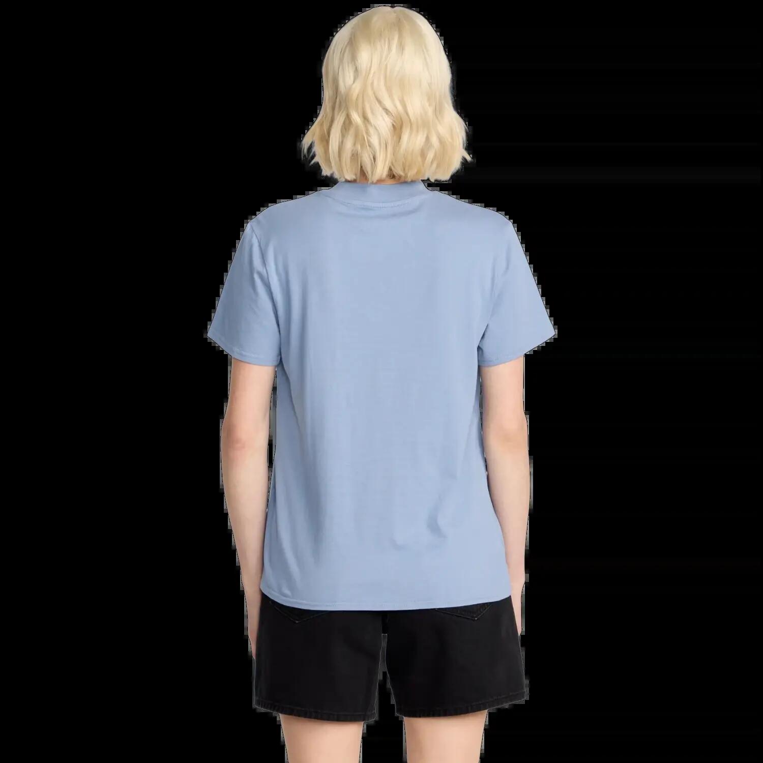 T-shirt Volcom Lock It Up Bleu Carolina et Noir Vintage 2/5
