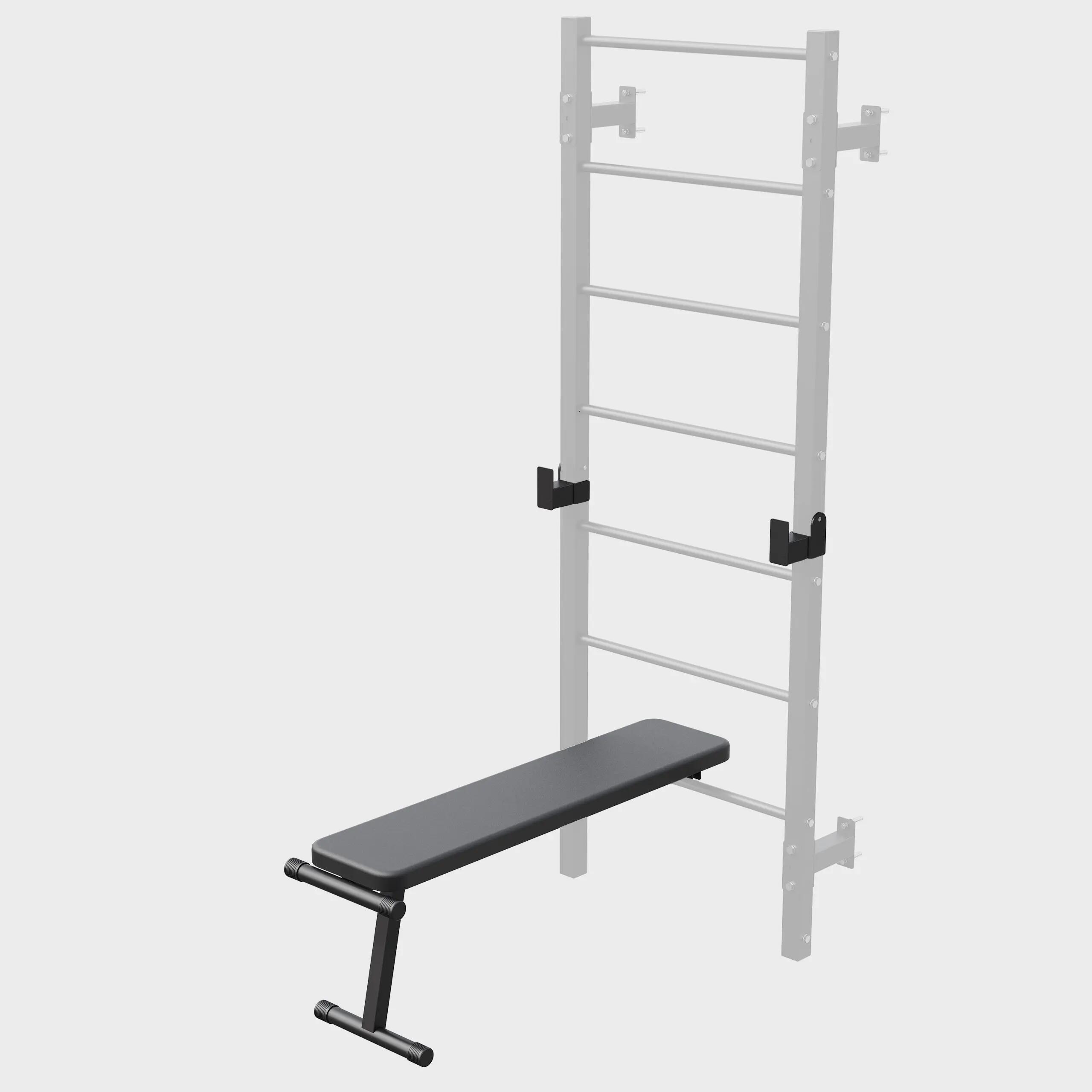 Sprossenwand mit Klimmzugstange, Dip Barren und Hantelbank, bis 200 kg 4/6