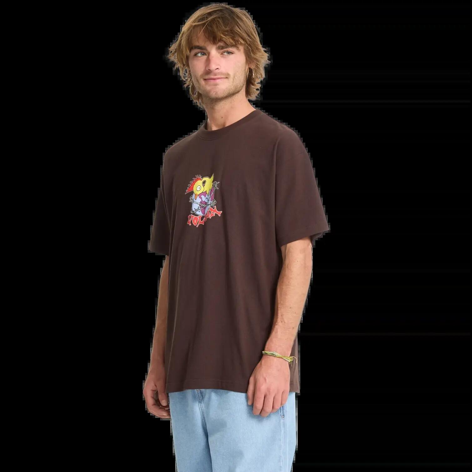 Volcom New Born Maglietta Marrone Cacao 7/8