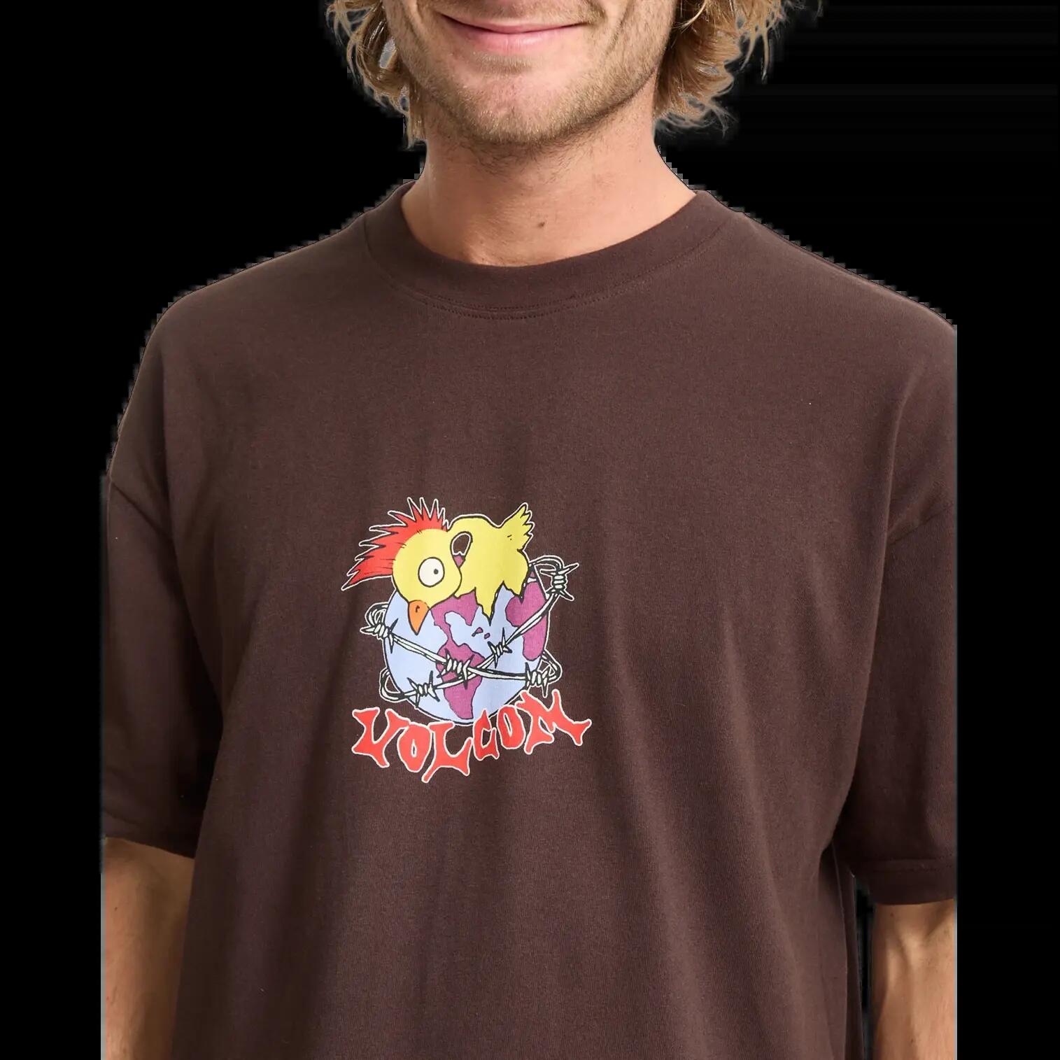 Volcom New Born Maglietta Marrone Cacao 5/8