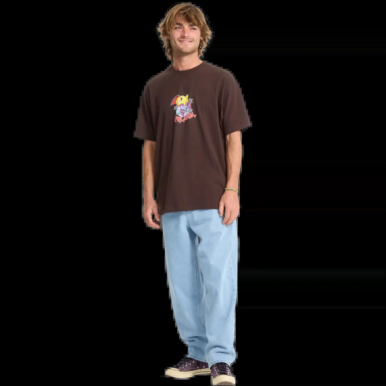 Volcom New Born Maglietta Marrone Cacao 4/8