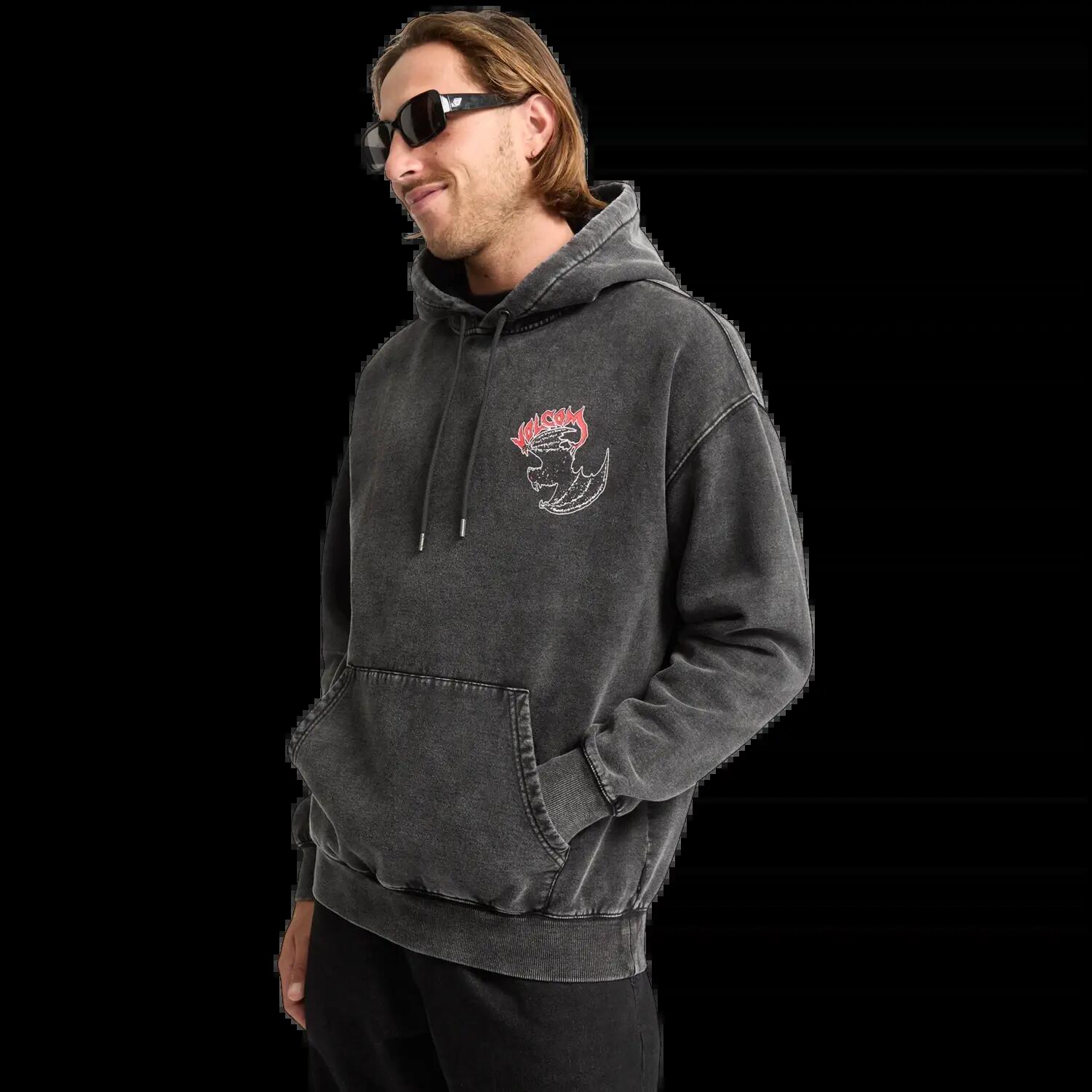 Sweatshirt com capuz Volcom Nightwasher Preto claro 5/7